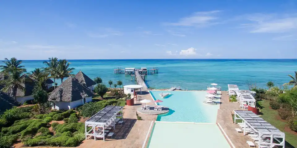 Luxury Zanzibar beach resort after Tanzania wildlife safari
